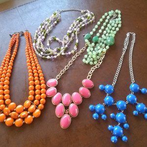 Retro Costume Statement necklace lot